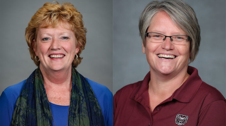 headshots of the two 2020 faculty awardees