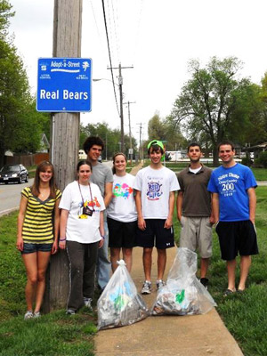 R.E.A.L. Bears perform a clean-up at least three times each year along their adopted street, a section of Luster Avenue in Springfield.