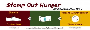Stomp Out Hunger All-Collegiate Shoe Drive through October!