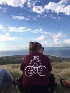 photo of MSU student in Haiti during "Seeing More Clearly in Haiti" study away trip 2018