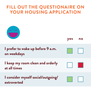 fill out the questions on your housing application