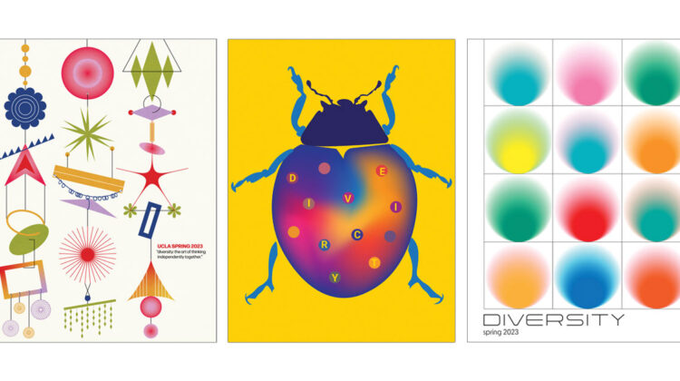 Three colorful poster designs