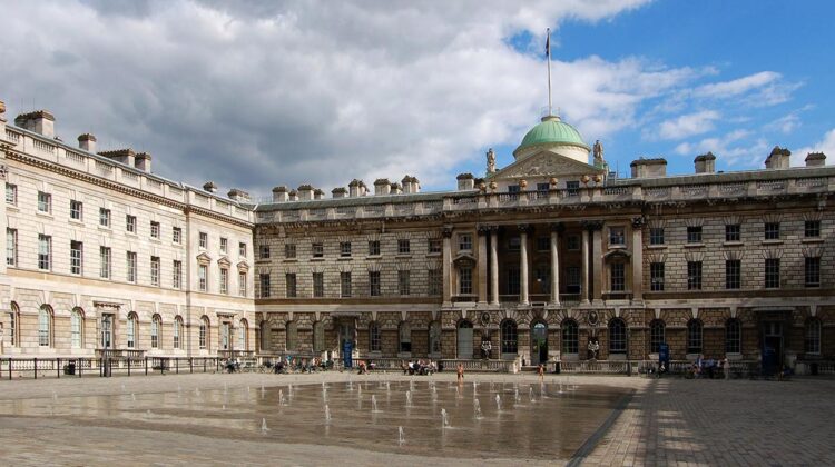 Wide exterior photo of Somerset House in London