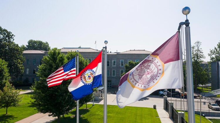 Flags flying on MSU Springfield campus