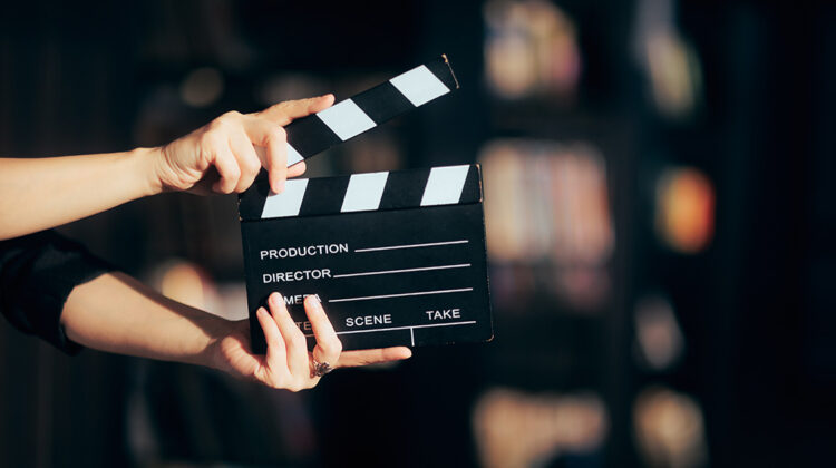 Stock image of a film slate