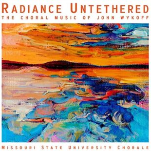 Album cover portraying artistic colorful landscape