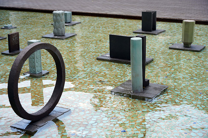 Closeup of ceramic display