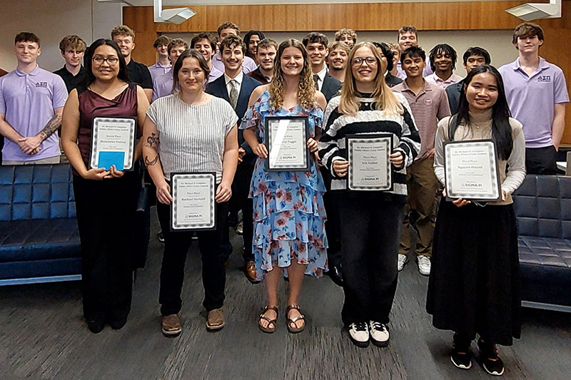 Group of young people at an awards ceremony
