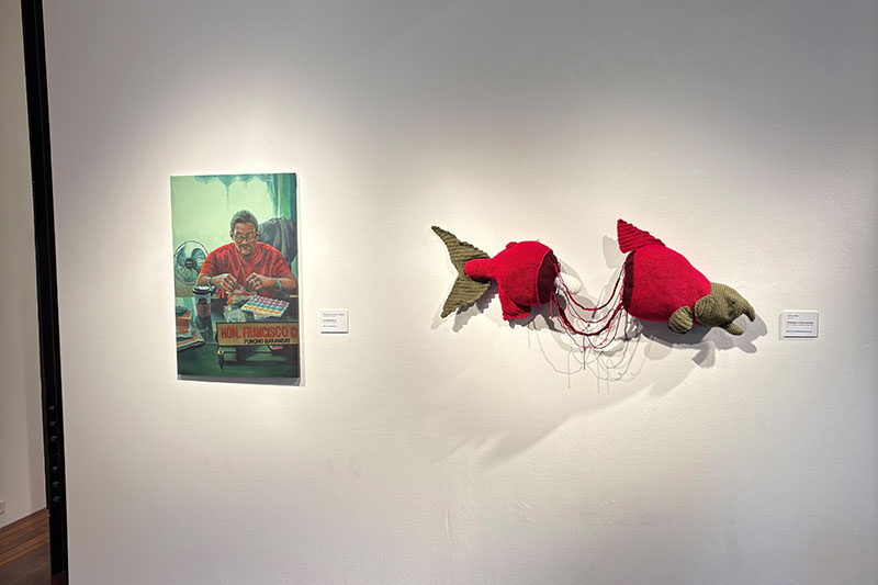 Artwork on display in art gallery