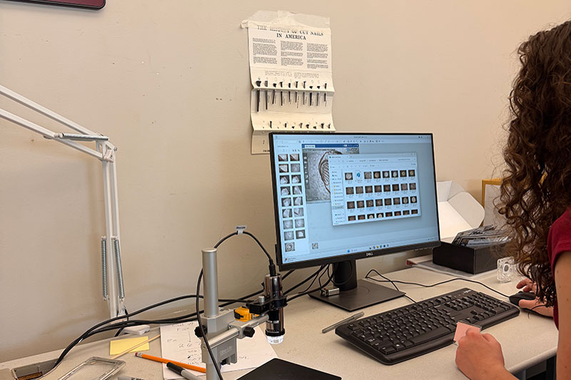 Student working on computer