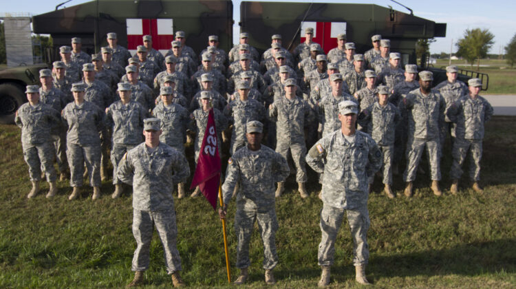 Photo of the Missouri National Guard 7th CST in formation.