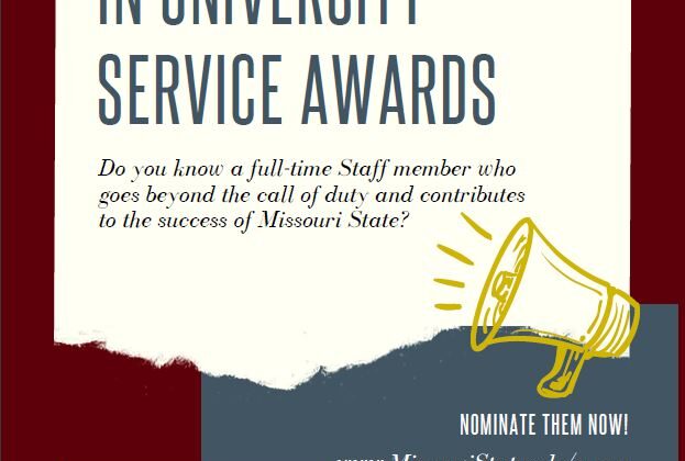 Do you know a full-time Staff member who goes beyond the call of duty and contributes to the success of Missouri State? Nominate them now! www.MissouriState.edu/seusa. Deadline is November 12.