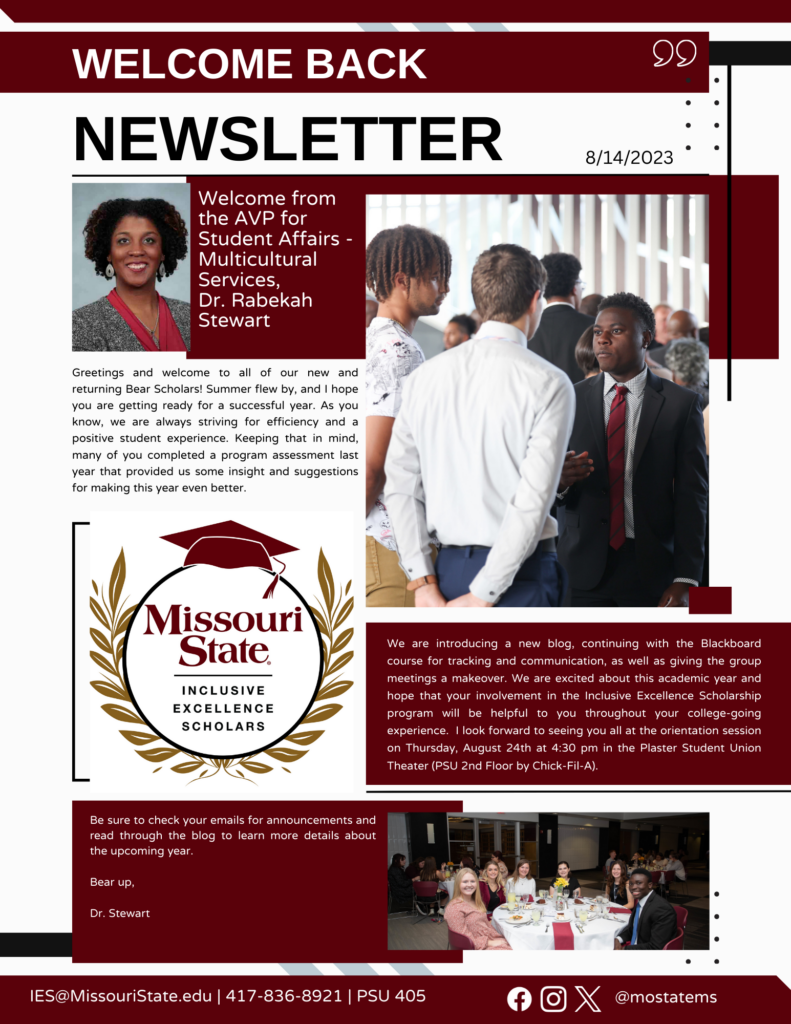 Welcome Back Newsletter August 14, 2023