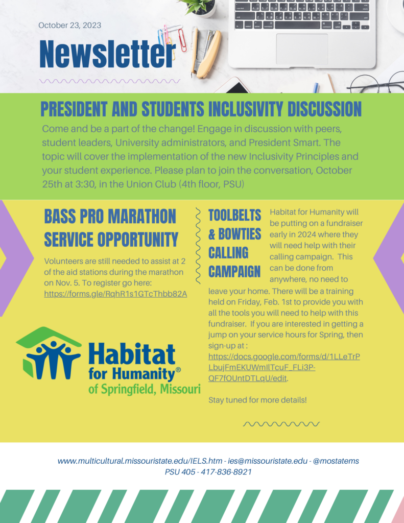 Weekly Newsletter October 23, 2023