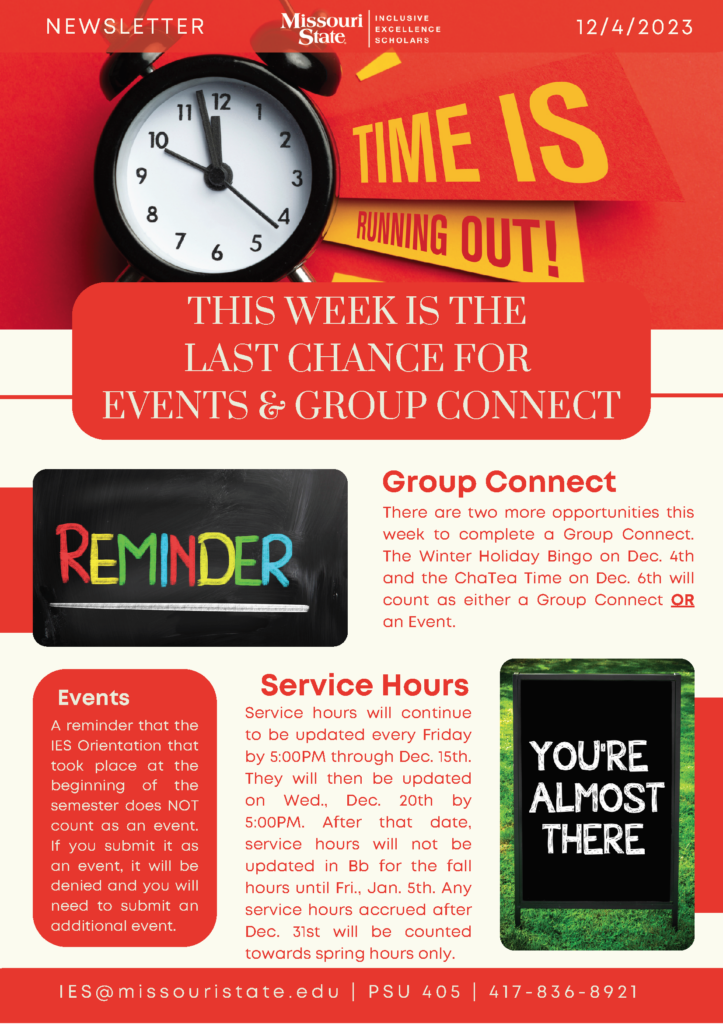 Weekly Newsletter December 4, 2023