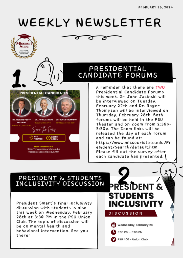 Weekly Newsletter February 26, 2024