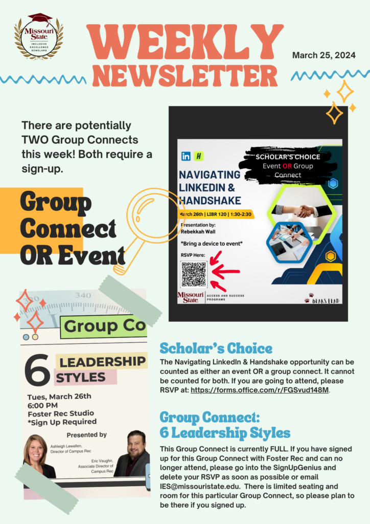 Weekly Newsletter March 25, 2024