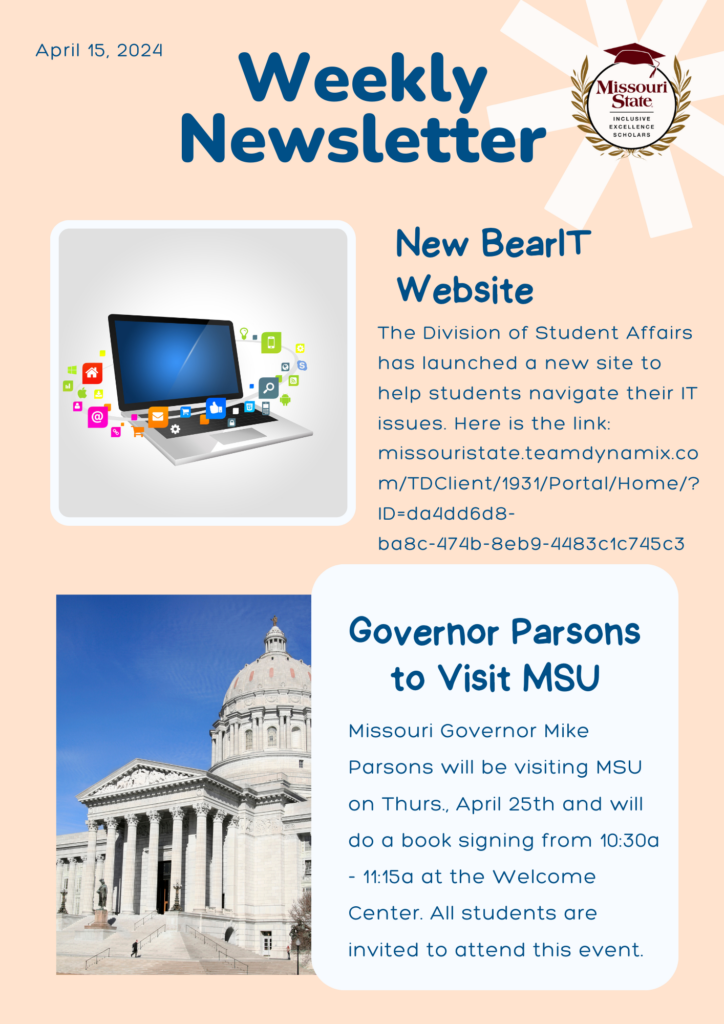 Weekly Newsletter April 15, 2024