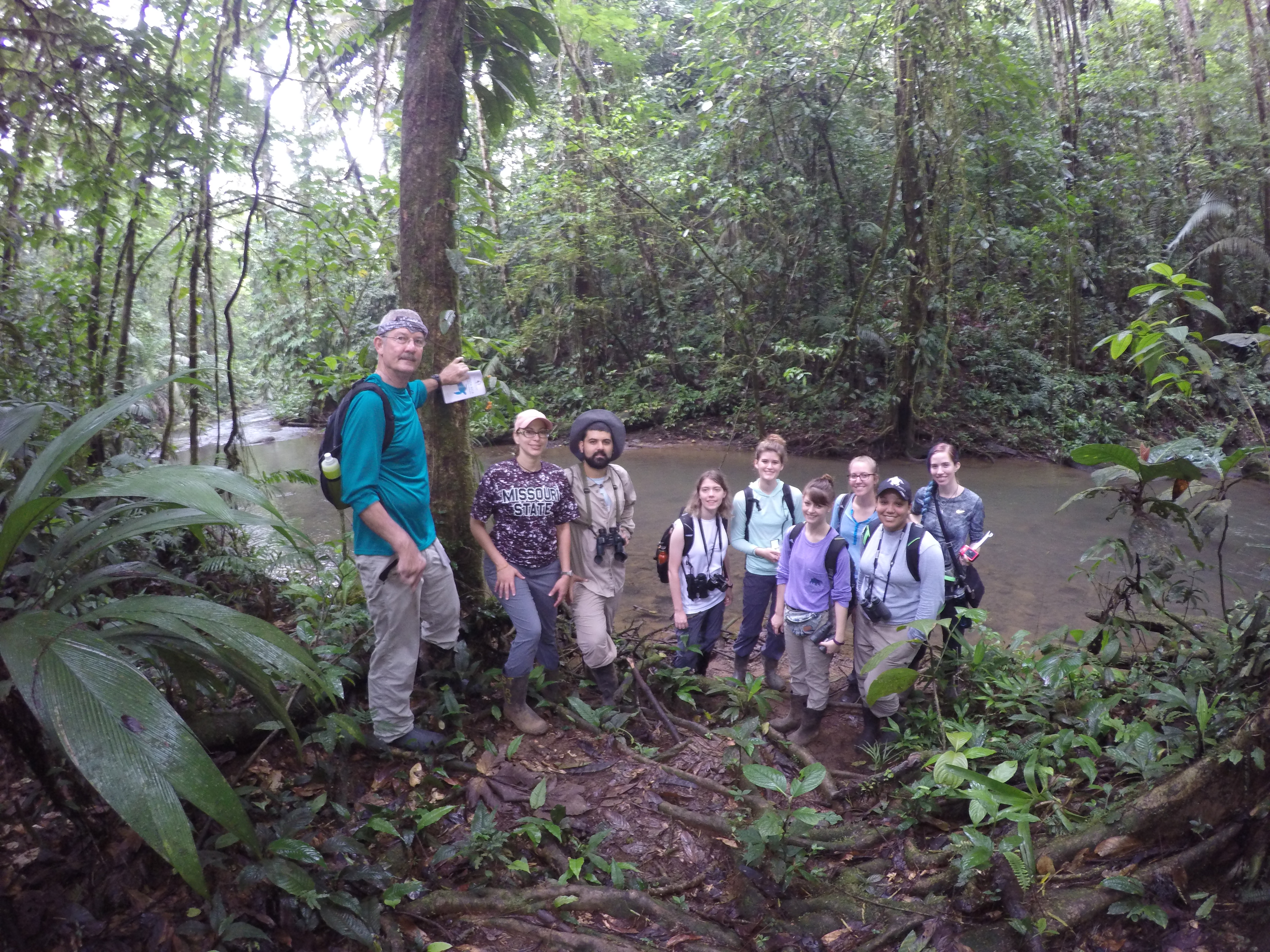 Students exploring the jungles of Costa Rica for biology research.