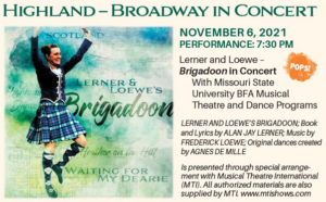 "Brigadoon" in Concert Flyer