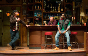 Three Men at a bar onstage of Lynn Nottage's "Sweat"