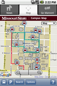 MSU Mobile on an Android Phone