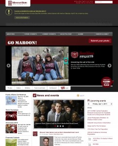 Missouri State Homepage on April 1