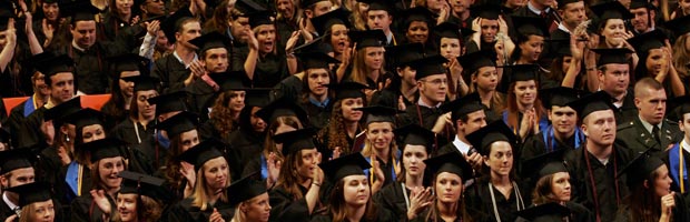 Graduates at Commencement