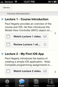 iTunes U Course screenshot