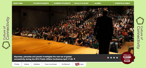 Missouri State homepage feature for the Public Affairs Conference