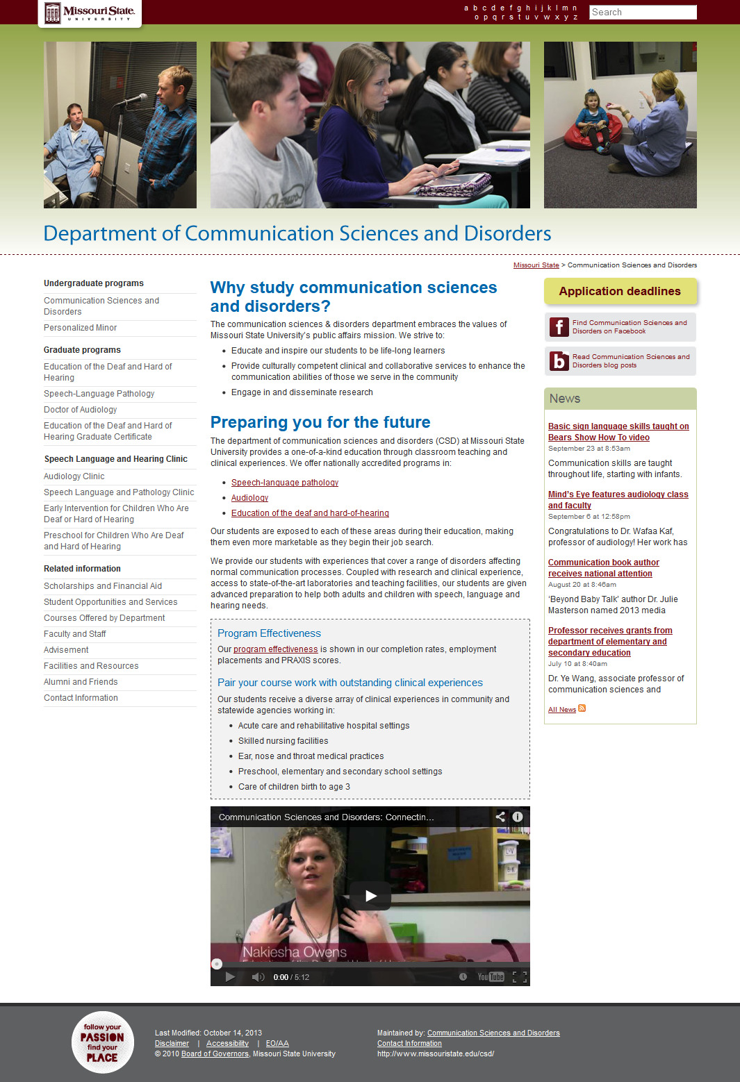 Communication Sciences and Disorders website