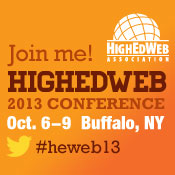 HighEdWeb 2013 Conference, Buffalo, New York, Oct. 6-9