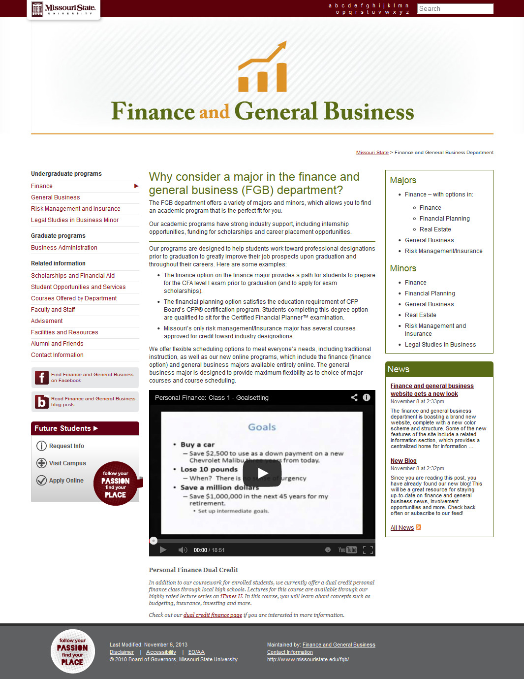 Finance and General Business