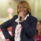 African-American woman speaking during Collaborative Diversity Conference