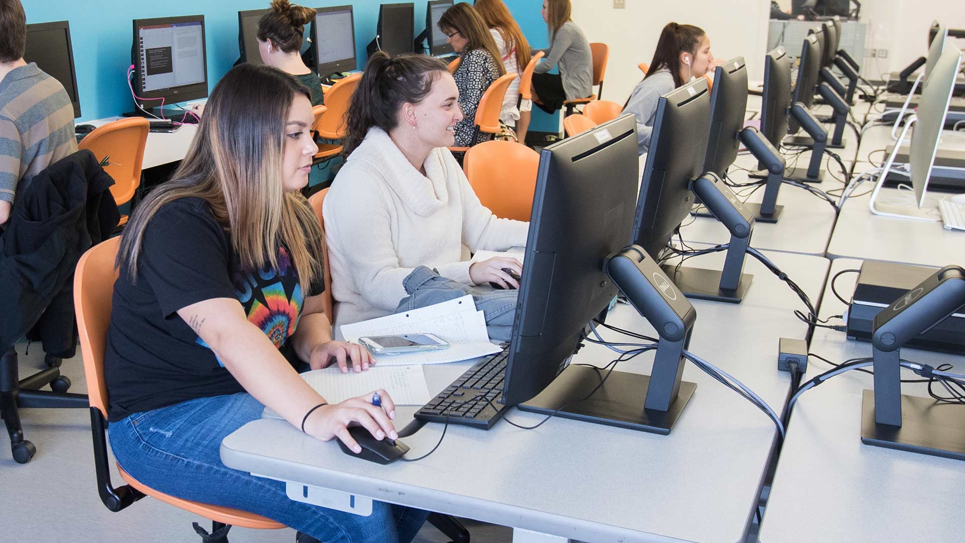 Missouri State students in computer lab.