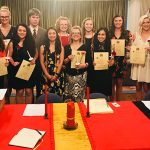 Scenes from the Sigma Delta Pi induction ceremony