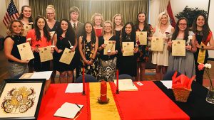 Scenes from the Sigma Delta Pi induction ceremony