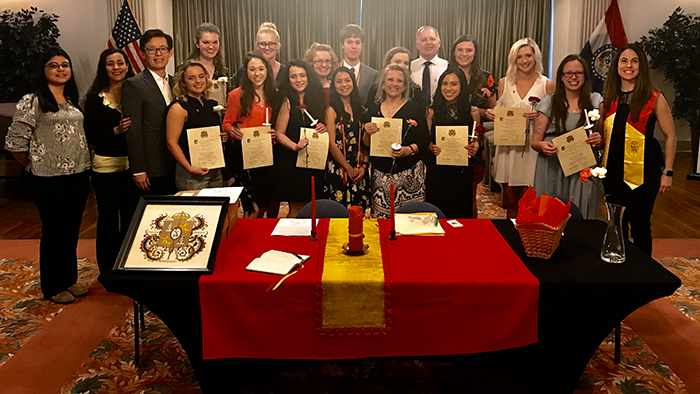 New inductees to Sigma Delta Pi